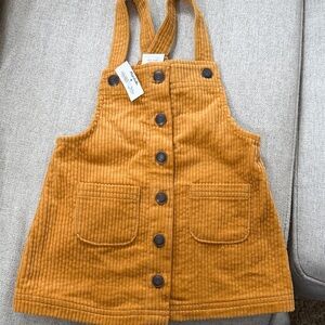 NWT Corduroy Button-Down Pinafore Dress